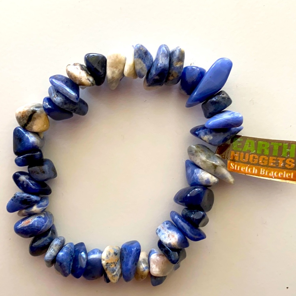 NWT Earth Nuggets blue stone bracelet